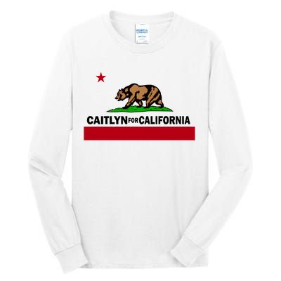 Caitlyn For California Governor Jenner Cali Flag Tall Long Sleeve T-Shirt