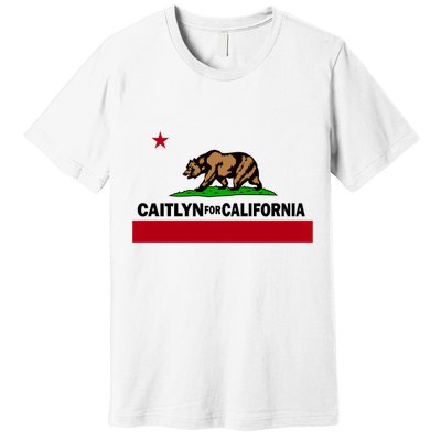Caitlyn For California Governor Jenner Cali Flag Premium T-Shirt