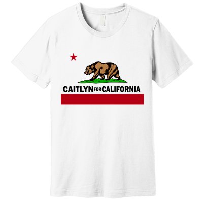 Caitlyn For California Governor Jenner Cali Flag Premium T-Shirt