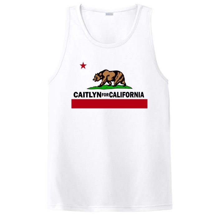 Caitlyn For California Governor Jenner Cali Flag PosiCharge Competitor Tank