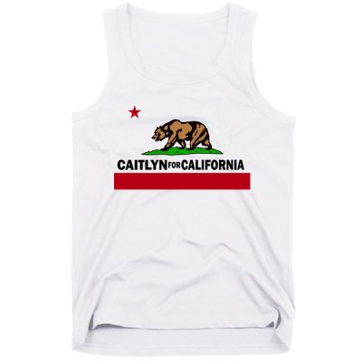 Caitlyn For California Governor Jenner Cali Flag Tank Top