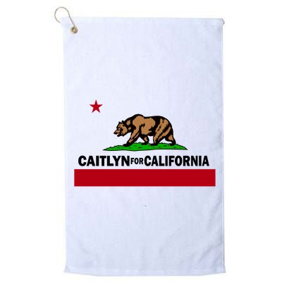 Caitlyn For California Governor Jenner Cali Flag Golf Towel