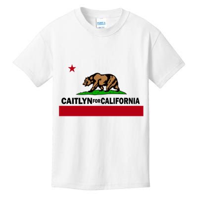 Caitlyn For California Governor Jenner Cali Flag Kids T-Shirt