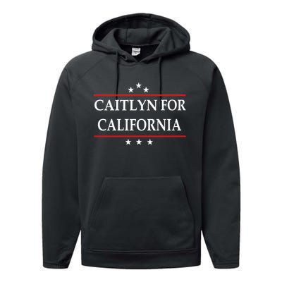 Caitlyn For California Governor Jenner Campaign Performance Fleece Hoodie