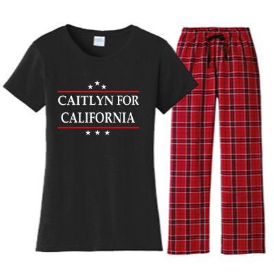 Caitlyn For California Governor Jenner Campaign Women's Flannel Pajama Set