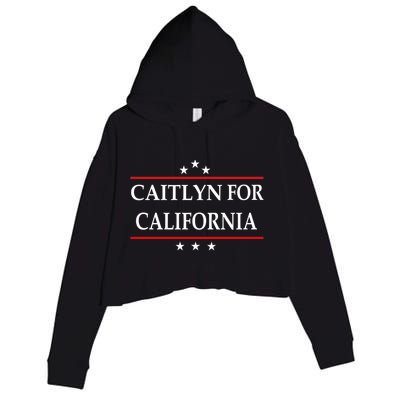 Caitlyn For California Governor Jenner Campaign Crop Fleece Hoodie