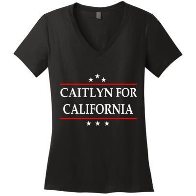 Caitlyn For California Governor Jenner Campaign Women's V-Neck T-Shirt