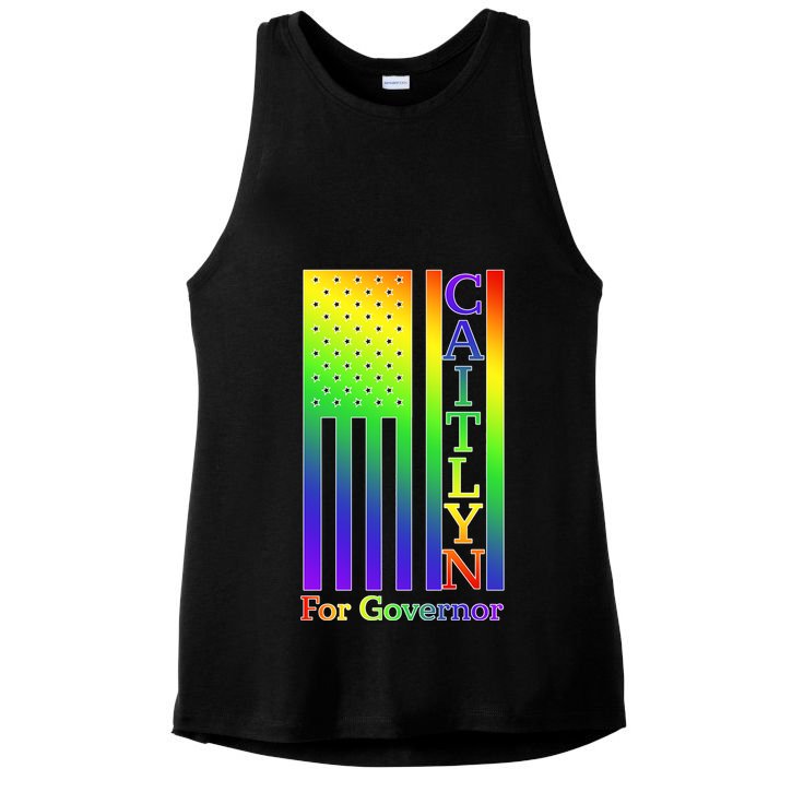 Caitlyn For California Jenner For Governor Ladies PosiCharge Tri-Blend Wicking Tank