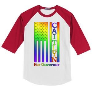 Caitlyn For California Jenner For Governor Kids Colorblock Raglan Jersey