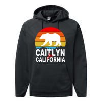 Caitlyn For California Retro Cali Bear Performance Fleece Hoodie