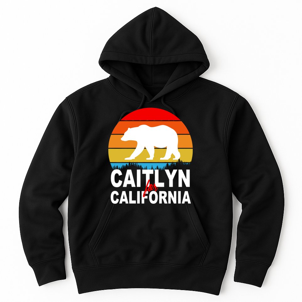 Caitlyn For California Retro Cali Bear Hoodie