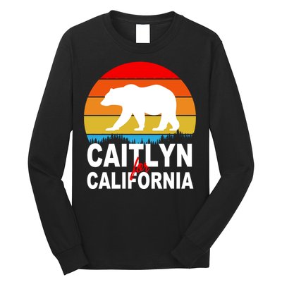 Caitlyn For California Retro Cali Bear Long Sleeve Shirt