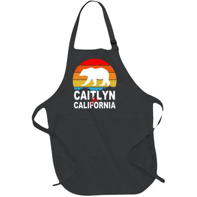 Caitlyn For California Retro Cali Bear Full-Length Apron With Pockets