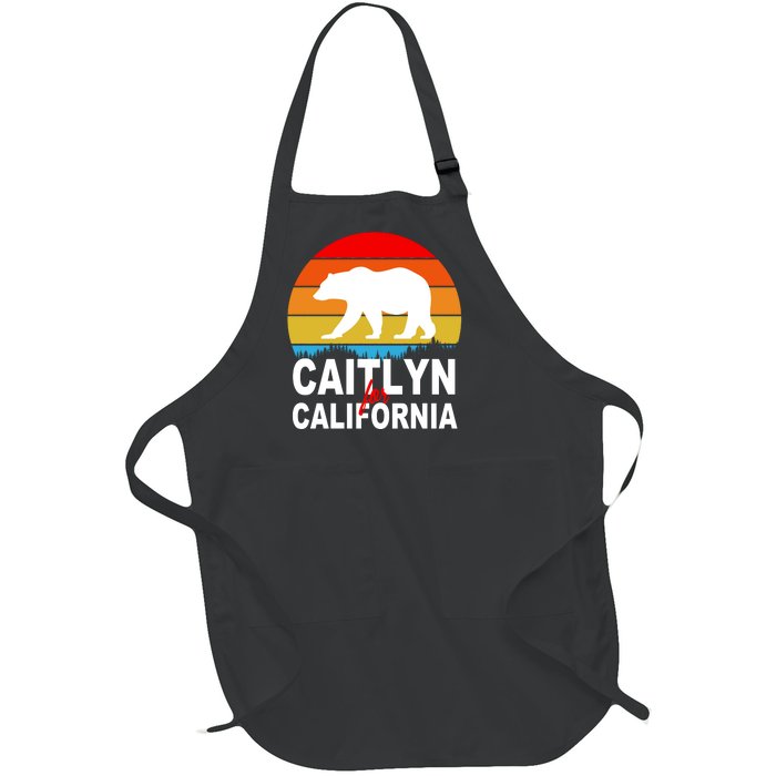 Caitlyn For California Retro Cali Bear Full-Length Apron With Pockets