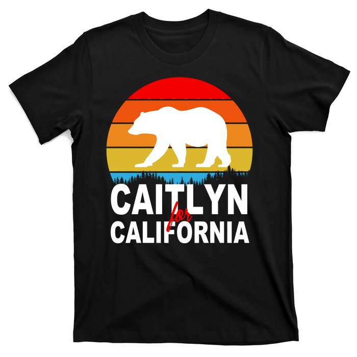 Caitlyn For California Retro Cali Bear T-Shirt