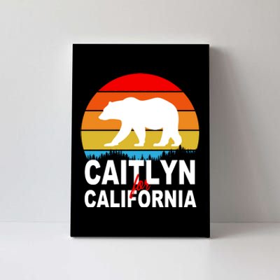 Caitlyn For California Retro Cali Bear Canvas