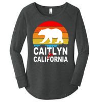 Caitlyn For California Retro Cali Bear Women's Perfect Tri Tunic Long Sleeve Shirt