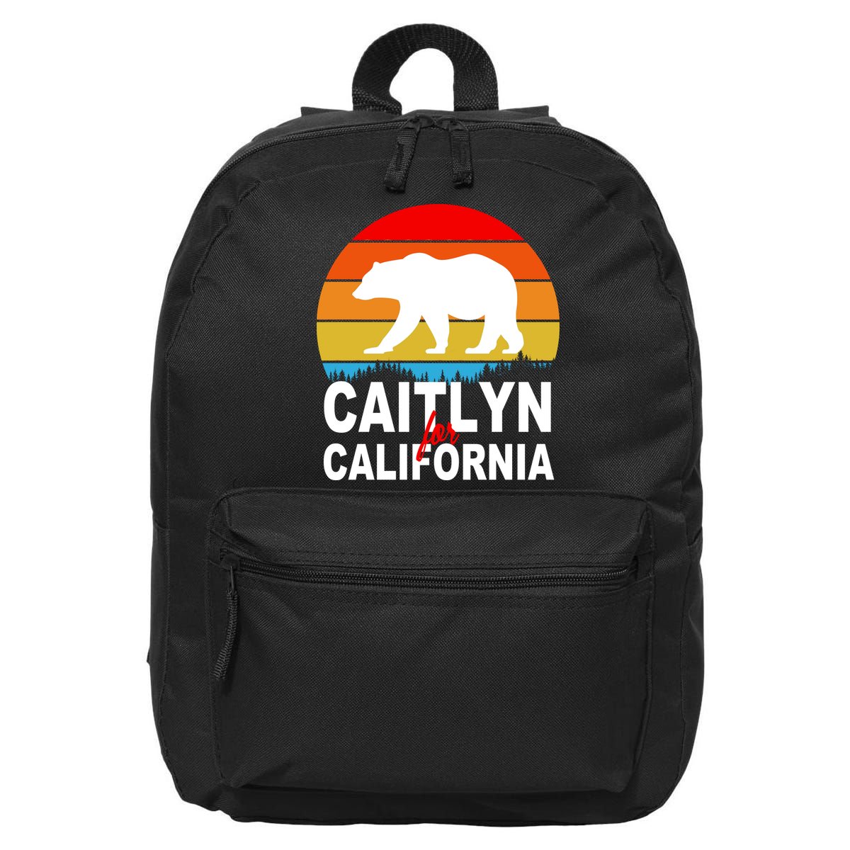Caitlyn For California Retro Cali Bear 16 in Basic Backpack