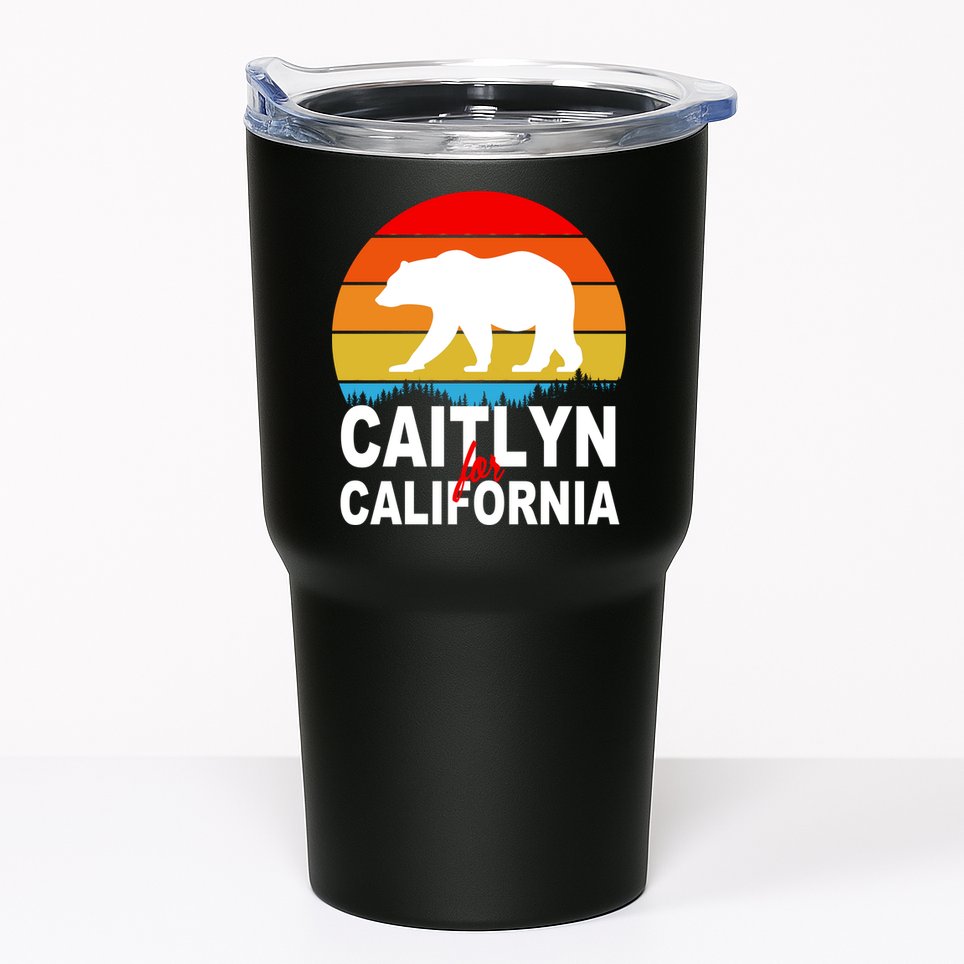 Caitlyn For California Retro Cali Bear Tumbler