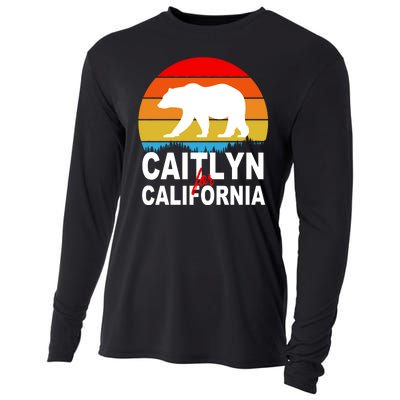 Caitlyn For California Retro Cali Bear Cooling Performance Long Sleeve Crew