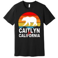 Caitlyn For California Retro Cali Bear Premium T-Shirt