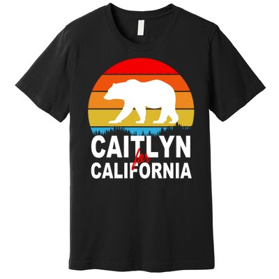 Caitlyn For California Retro Cali Bear Premium T-Shirt