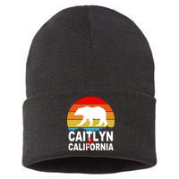 Caitlyn For California Retro Cali Bear Sustainable Knit Beanie