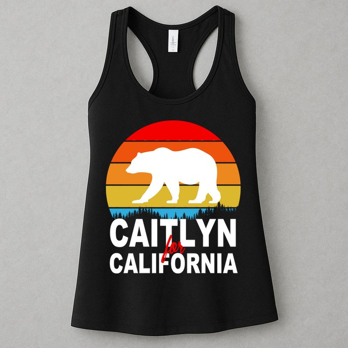 Caitlyn For California Retro Cali Bear Womens Tank Top