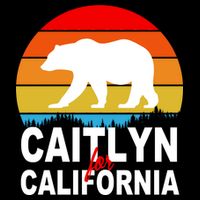Caitlyn For California Retro Cali Bear Womens Tank Top