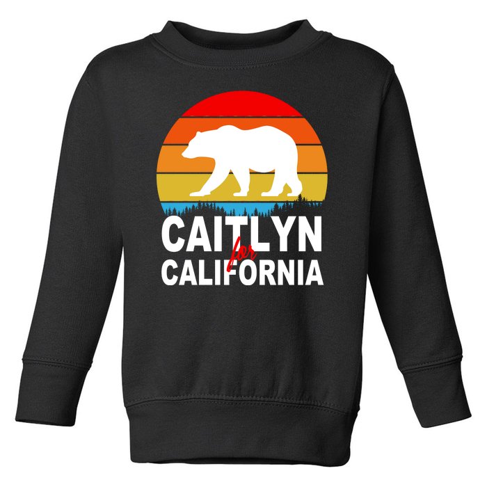 Caitlyn For California Retro Cali Bear Toddler Sweatshirt