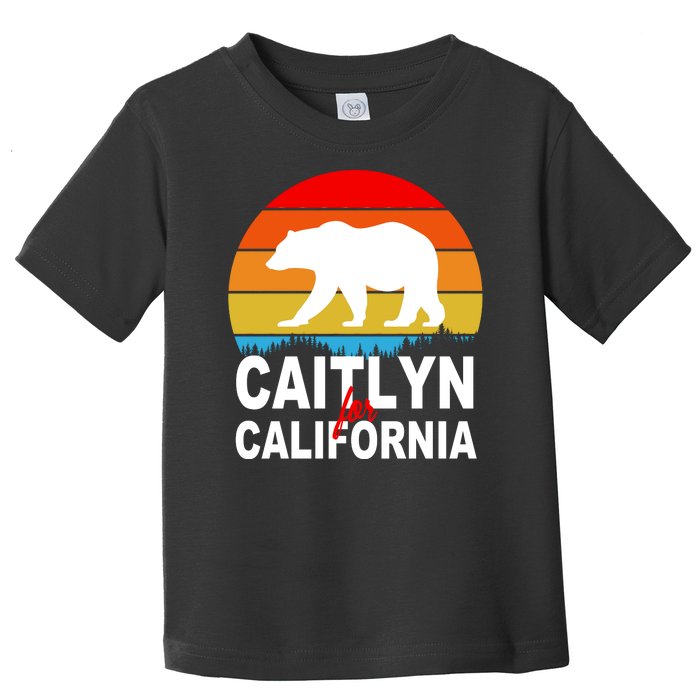 Caitlyn For California Retro Cali Bear Toddler T-Shirt