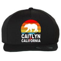 Caitlyn For California Retro Cali Bear Wool Snapback Cap