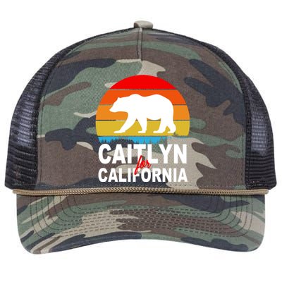 Caitlyn For California Retro Cali Bear Retro Rope Trucker Hat Cap