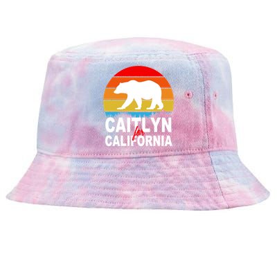 Caitlyn For California Retro Cali Bear Tie-Dyed Bucket Hat