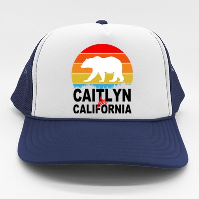 Caitlyn For California Retro Cali Bear Trucker Hat