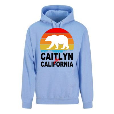 Caitlyn For California Retro Cali Bear Unisex Surf Hoodie