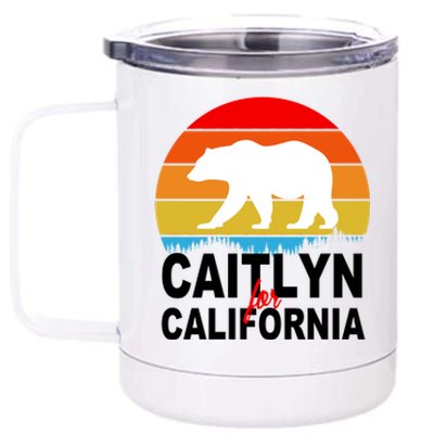 Caitlyn For California Retro Cali Bear 12 oz Stainless Steel Tumbler Cup