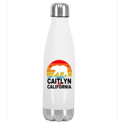 Caitlyn For California Retro Cali Bear Stainless Steel Insulated Water Bottle