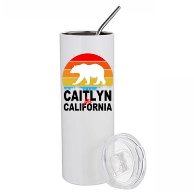 Caitlyn For California Retro Cali Bear Stainless Steel Tumbler