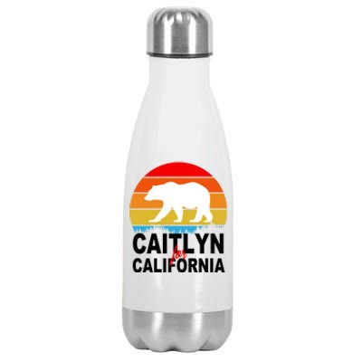 Caitlyn For California Retro Cali Bear Stainless Steel Insulated Water Bottle