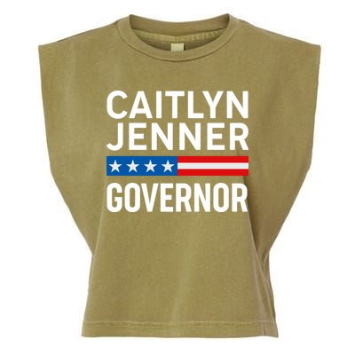 Caitlyn Jenner Governor Election Logo Garment-Dyed Women's Muscle Tee