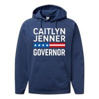 Caitlyn Jenner Governor Election Logo Performance Fleece Hoodie