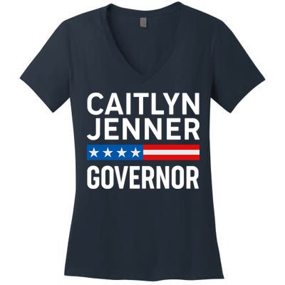 Caitlyn Jenner Governor Election Logo Women's V-Neck T-Shirt