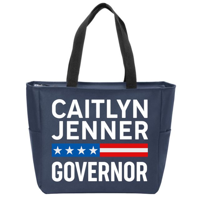 Caitlyn Jenner Governor Election Logo Zip Tote Bag