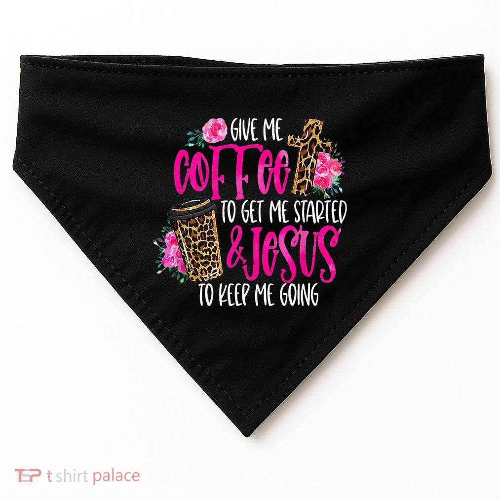 Coffee And Jesus Misses Plus Size Teacher USA-Made Doggie Bandana