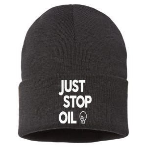 Climate Action Just Stop Oil Just Stop Oil Sustainable Knit Beanie