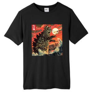 Catzilla Attacking Japan Funny Cute Cat Anime Style Tall Fusion ChromaSoft Performance T-Shirt