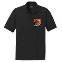 Catzilla Attacking Japan Funny Cute Cat Anime Style PosiCharge RacerMesh Polo