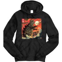 Catzilla Attacking Japan Funny Cute Cat Anime Style Tie Dye Hoodie