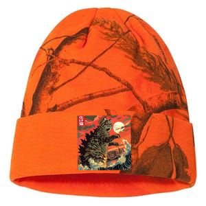 Catzilla Attacking Japan Funny Cute Cat Anime Style Kati Licensed 12" Camo Beanie